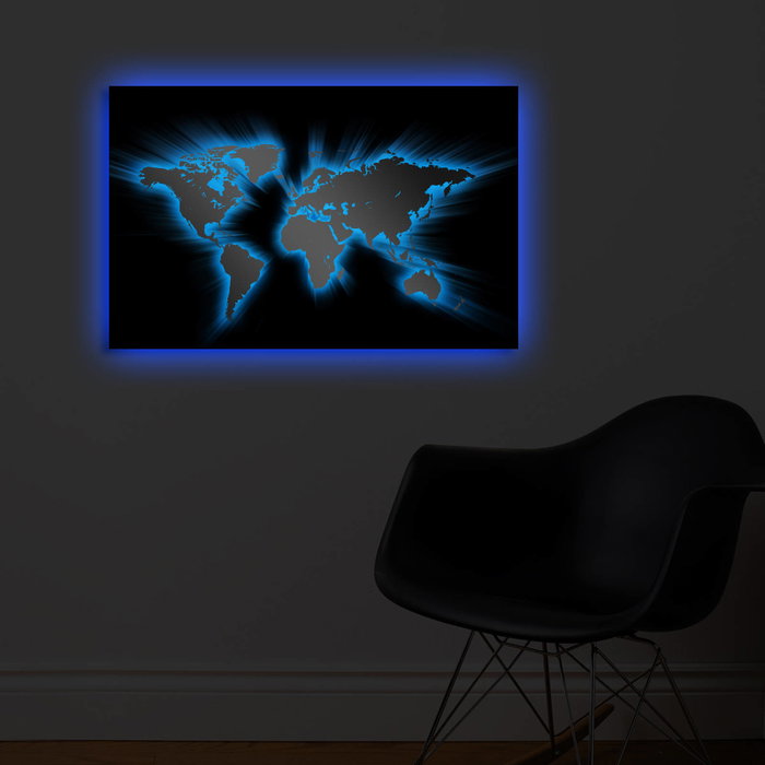 Wallity Lienzo Decorativo Iluminado con LEDs 45 x 70 cm Multicolor Wallity Lienzo Decorativo Iluminado con LEDs 45 x 70 cm Multicolor